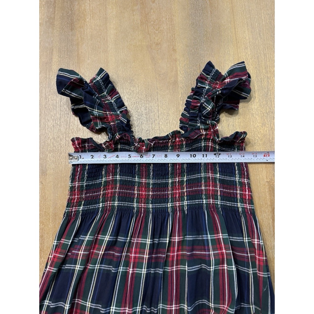 Hill House Ellie Midi Nap Dress Navy Tartan Plaid Size‎ Large - Picture 3 of 10